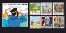 Stamps The Adventures of Tintin Comics 6 stamps + block perforated NEW 2025 year