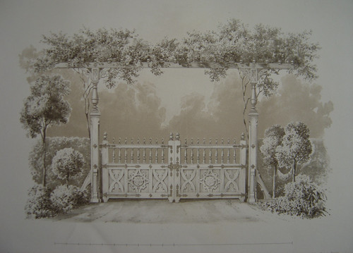 Lithograph public garden - lithograph,