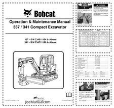 Bobcat 337 341 Excavator Operation and Maintenance Manual 2346 2347 PDF