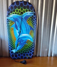 Vintage Michael Searle Dolphin Wave Board  With Leash 36" Light Weight