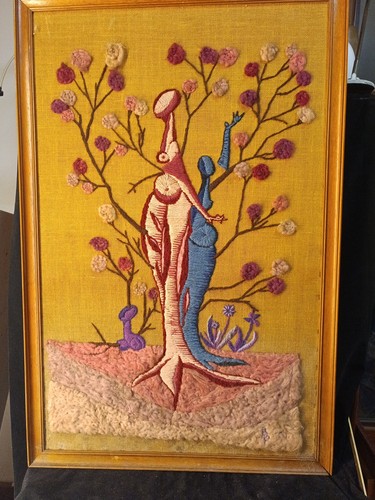 Tapisserie laine sur toile - en,