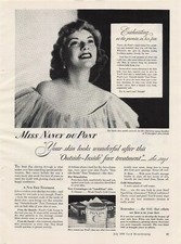 Ponds Cold Cream ~ 1940s Vintage Ad ~ Hollywood Glamour, Skincare 8.5x11