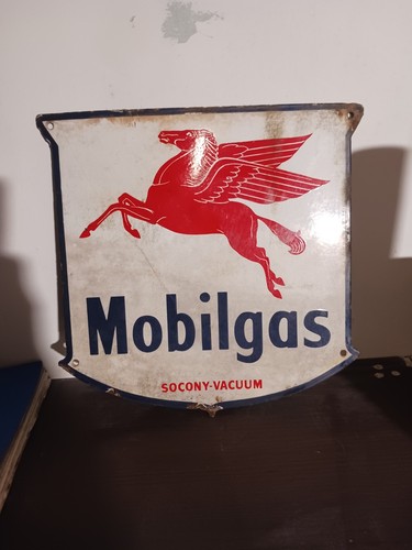 Plaque émaillée mobilgas - émaillée,