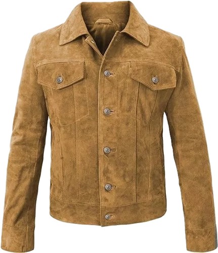 Veste camionneur cuir daim - veste,