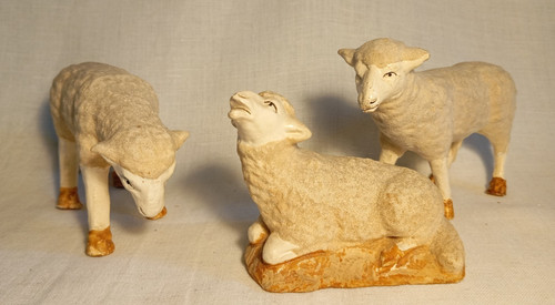 Anciens santons moutons - anciens,