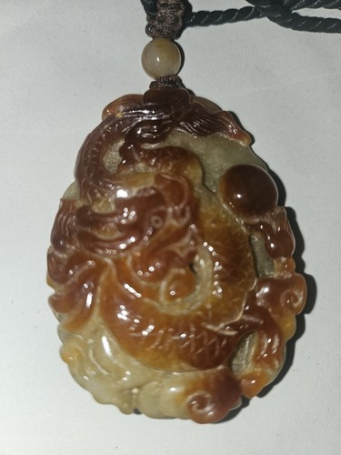 Collier pendentif dragon - , jade