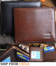 Man Wallet Leather Credit ID Card Holder Flip Porte feuille cuir Purse Bifold 