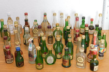 vintage MINI BOUTEILLE VIDE Mignonnette ALCOOL DIVERS collection BAR marnier