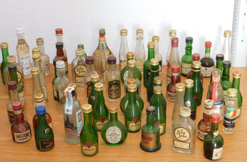 Vintage mini bouteille vide - vintage,