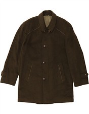 MC GREGOR Mens Overcoat IT 52 XL Green Wool CM10