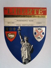 Paquebot Liberté - Etiquette