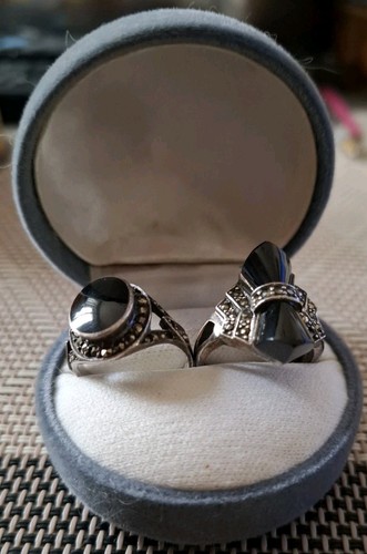 Lot bagues vintage argent - vintage,