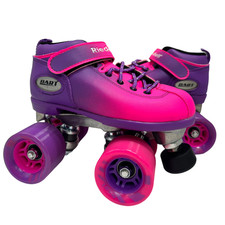 Riedell Ombre Pink Purple Dart Quad Roller Derby Speed Skates Size 2