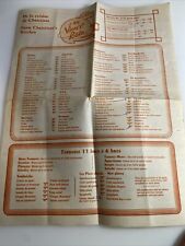 VTG 70’s Restaurant Menu Au Vieux Poele De La Cuisine Christiana’s Kitchen  ab9