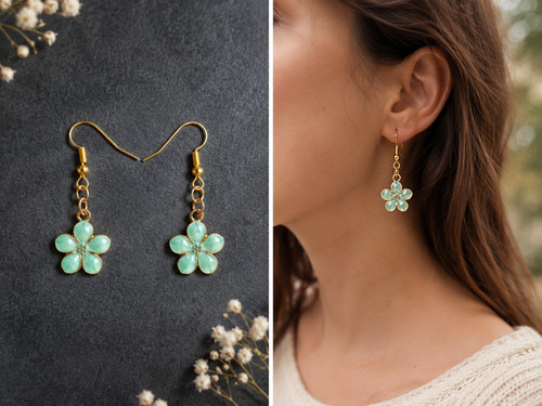 Boucles oreilles fleur - boucles, d'oreilles
