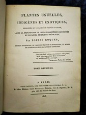 LIVRE ANCIEN BOTANIQUE Plantes Usuelles Indigènes médicinale - Roques 1807 Rare