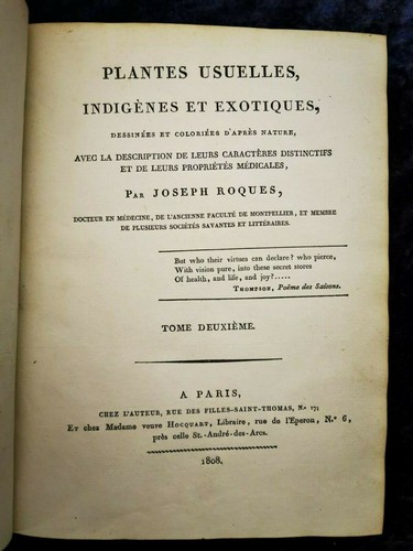 Livre ancien botanique plantes - botanique,