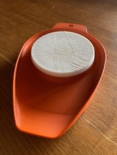 Planche à découper Tupperware, orange, vintage