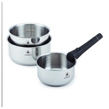 Set 3 Casseroles amovible 'réactif' inox 16/18/20 cm Laguiole LA-9120800