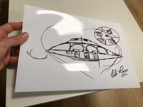 Bob lazar ufo drawing photo - lazar,