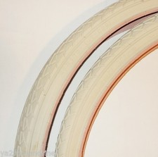 lot 2 pneus vélo vtt vtc 26" vintage ivoire 26 x 175 etrto 47-559 + 2 chambres