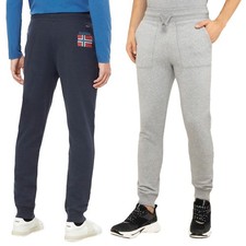 NAPAPIJRI Mens Joggers Cotton Trousers Fleece Bottom Slim Fit Casual Gym Pants