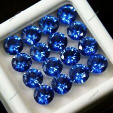 Lot de 14 pierres précieuses saphir naturel certifié bleu de Ceylan rond tail...