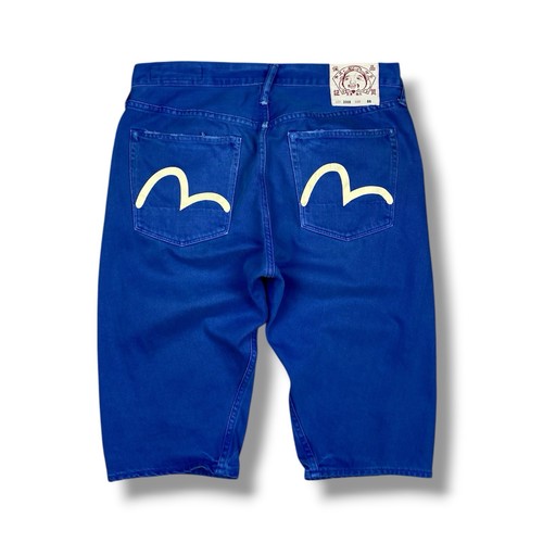 Short jean evisu bleu - en,
