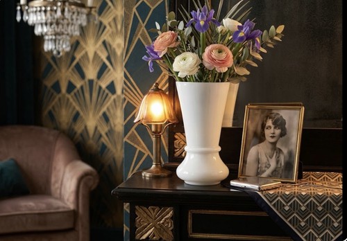 Vase art déco opaline - art,