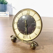 Antique JAZ Gold Design Alarm Clock - 1950s French Clock