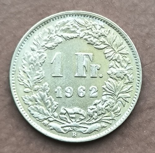 Franc suisse argent 1962 b - 1962,
