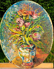 Ancien GRAND TABLEAU Huile/P