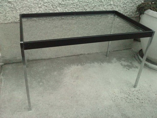 Table basse design chrome - table,