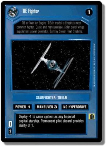 Tie fighter star wars - star, ccg