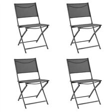 Lot de 4 Chaises de Jardin Pliantes, Chaise Camping pliante Chaise relax Patio