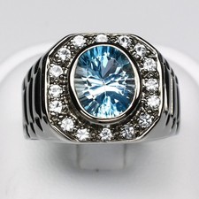 Bague argent 925 rhodié noir