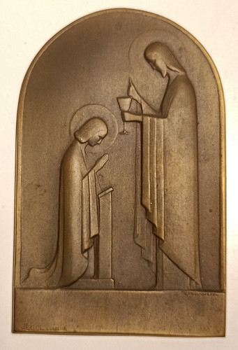 Plaque métal la - plaque, communion