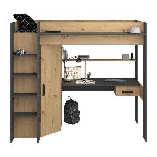 Parisot lit combine mezzanine - lit,