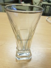 Antique Bistro Graduated Glass with Gold Edge and Gold Edge
