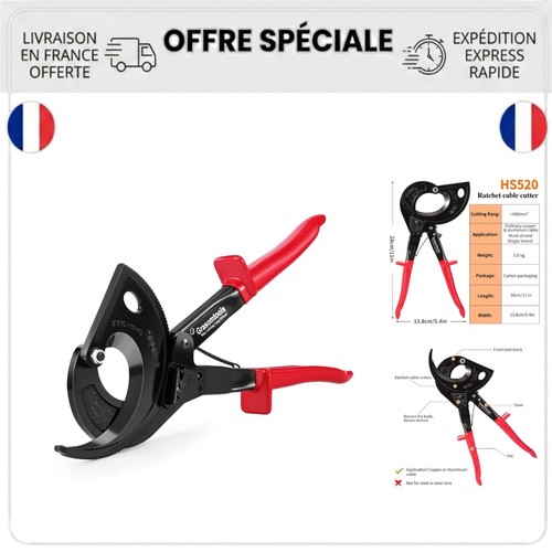 Coupe câble cliquet - à,