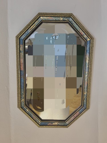 Superbe miroir cadre fleuri - miroir,