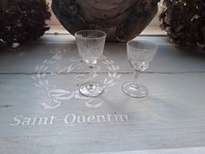 2 VERRES A LIQUEUR  HAUTEUR 8