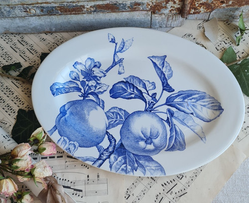 Ancien plat ovale terre - ancien,