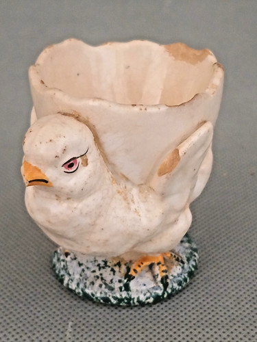 Ancien coquetier poussin et - coquetier,