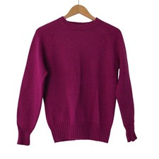 VTG Northern Isles Sweater Womens Shetland Wool Purple Crew Neck Small Classic