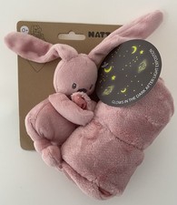 5793🌟Doudou Couverture Lapin Lapidou Rabbit Rose NATTOU