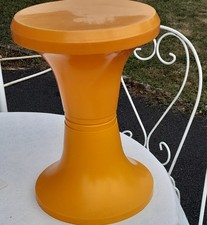 tabouret orange  tam tam 70 s