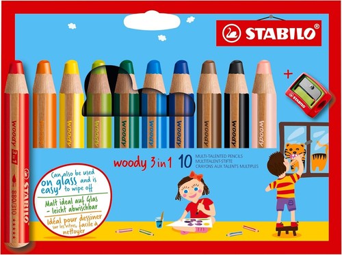 Stabilo woody 3in1 crayons - woody, de