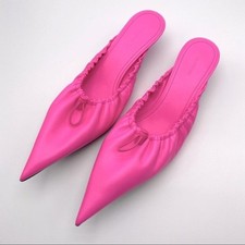 New Balenciaga Pink Scrunch Knife Mules Size EU 40 / US 10