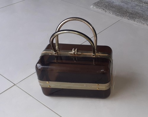 Sac vintage plexiglas fumé - sac, en
